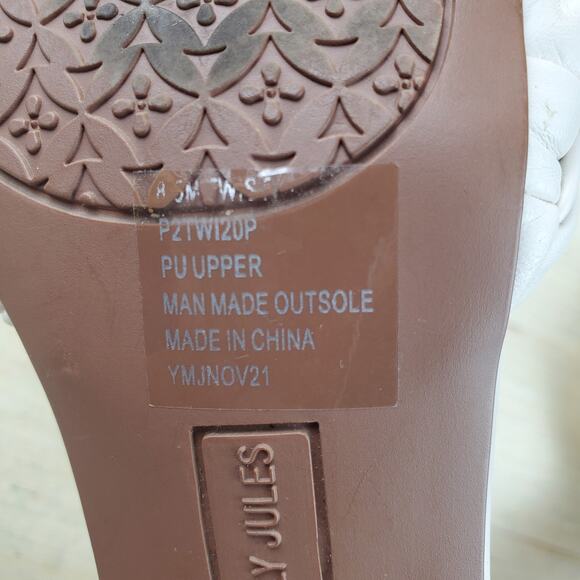 SINCERELY JULES | Braided Strap | White | Mule Heel Sandals | Size 8.5 - Picture 6 of 7